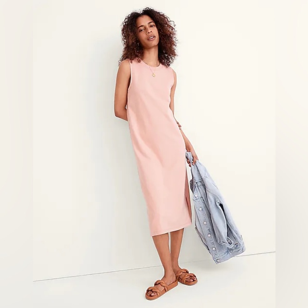 Madewell Crewneck Tank Cotton Midi Dress